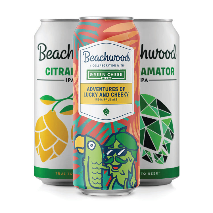 MIXED IPA CASE: Adventures of Lucky & Cheeky  + Amalgamator + Citraholic - 6 x 4pk 16oz cans