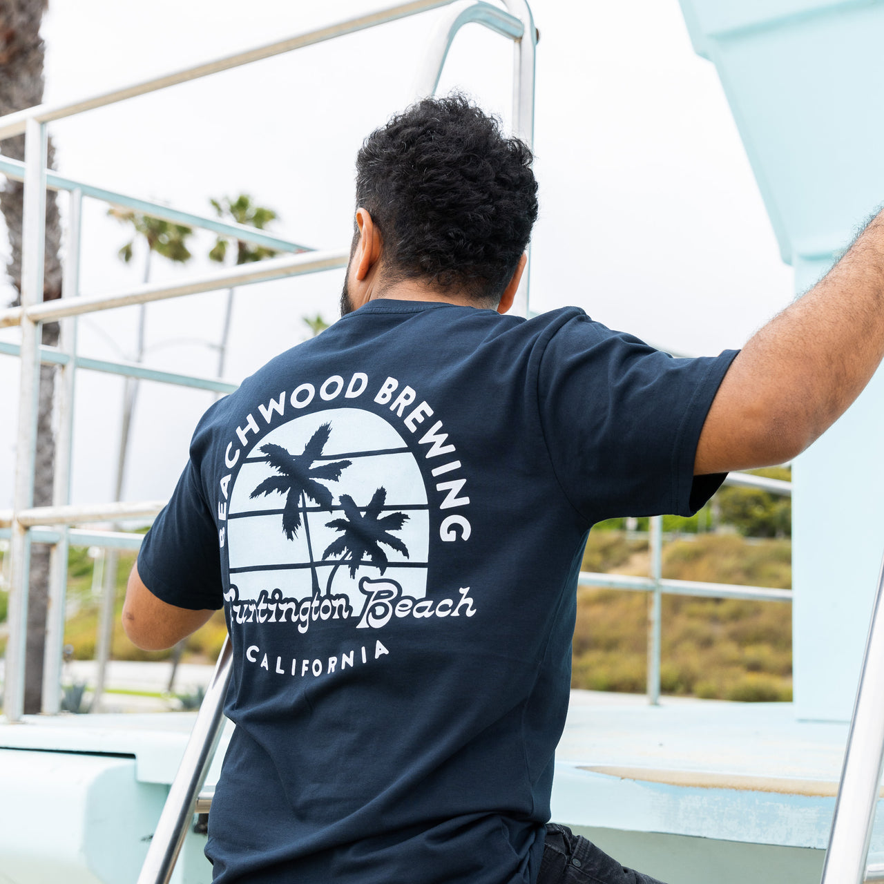 Huntington Beach Local T-Shirt - Navy - Unisex