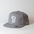 Beachwood "B" Snapback in Silver with White embroidery.