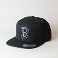 Beachwood "B" Snapback in Black with White embroidery.