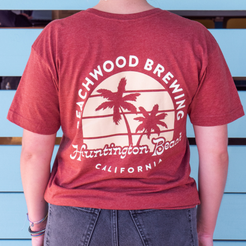 Huntington Beach Local T-Shirt - Heathered Maroon - Unisex