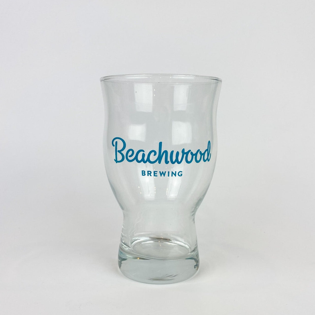 Beachwood Pub Glass w/ Teal Blue Logo